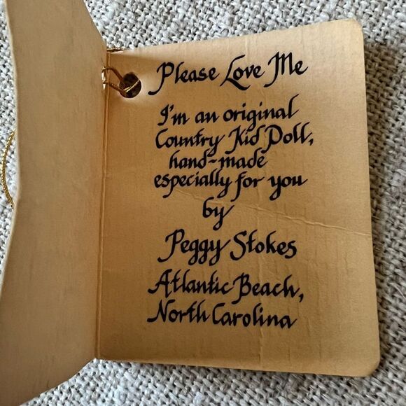Vintage 80’s Country Rag Doll Handmade by Peggy Stokes - Picture 6 of 8